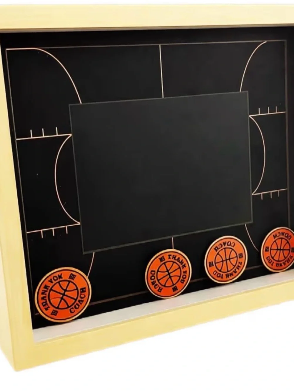 Basketball coach Gift Shadow Box /Thank you Coach Frame With Tokens.